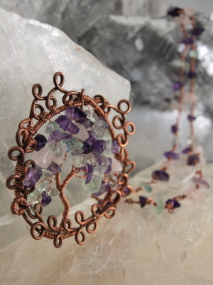 Copper & Stone Pendant Necklace
